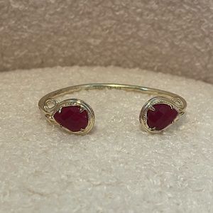 Kendra Scott gold and maroon cuff